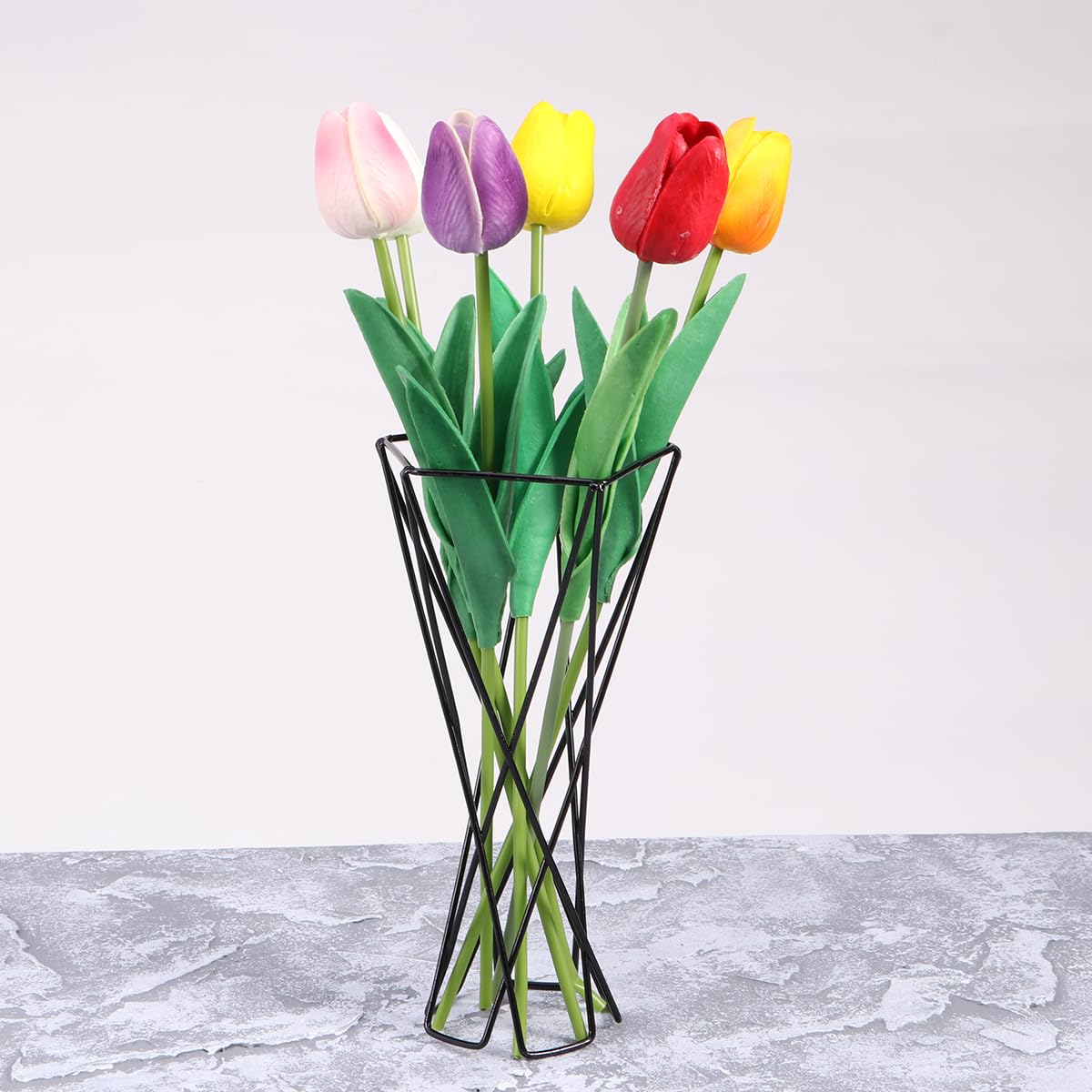Lot de 2 grands conteneurs en métal pour plantes d'intérieur - Support pour plantes aériennes - Noir - Décoration de chambre - Support mural pour fleurs - Grand support de suspension de bureau