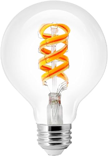 Miniatura 3 de Sylvania WiFi LED Smart G25 RGBW - Bombilla de filamento de color y acabado ámbar, 7 W eficiente, para AlexaGoogle Assistant, 2000 K, no requiere