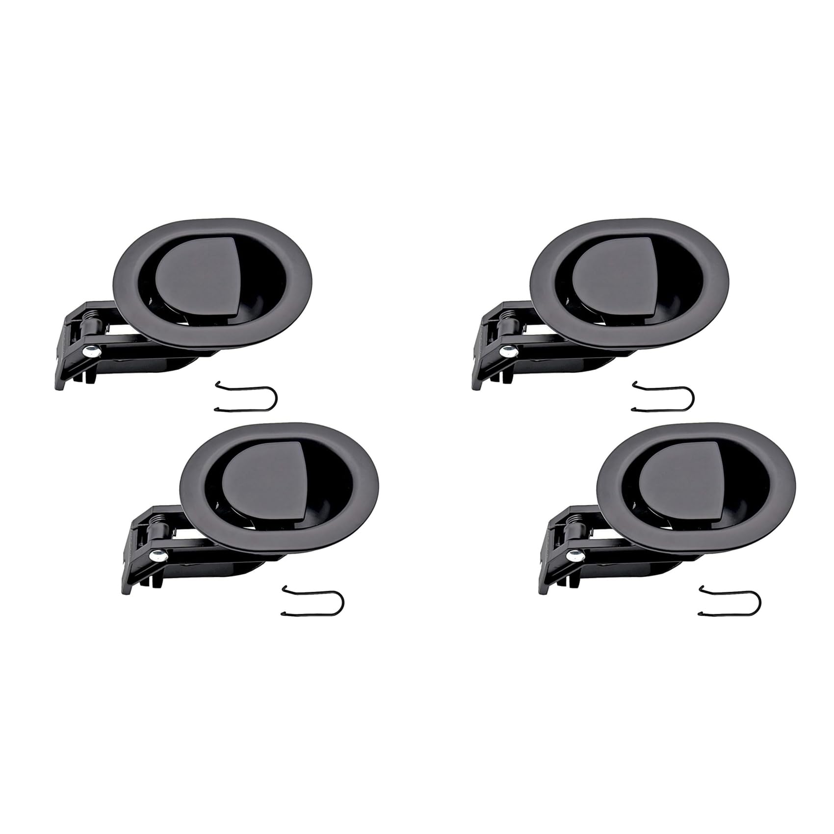 Hndhbfgrt 4PCS Plastic Recliner Release Pull Handles Oval Plastic Sofa Chair Replacement Parts Without Cable Fits 3mm & 6mm Cables