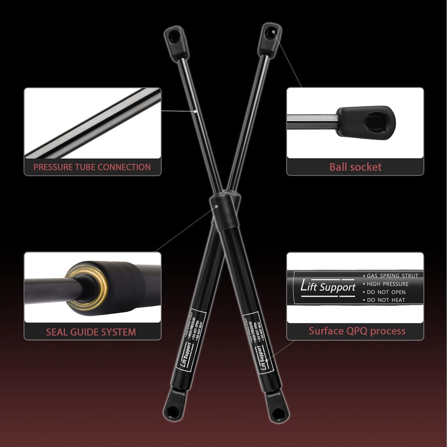 Front Hood Lift Supports Fit for Dodge Charger 2011-2020 Sedan Only，Charger 300 2011-2022 Shock Struts Gas Spring Replace#55113776AA