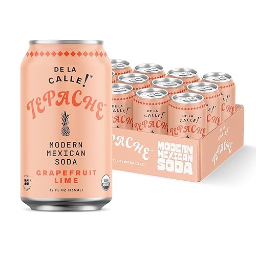 De La Calle Tepache - Lima de pomelo - Soda mexicana moderna - Bebida espumosa de piña fermentada artesanal - Orgánica certificada, rica en