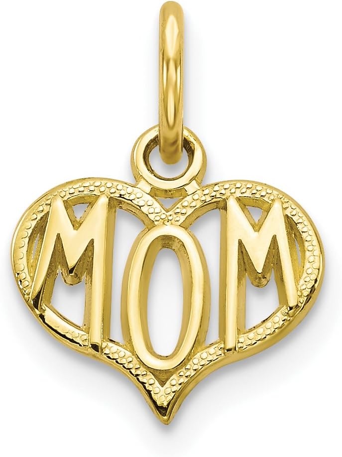 10k Yellow Gold MOM CHARM (0.6IN long x 0.4IN wide)