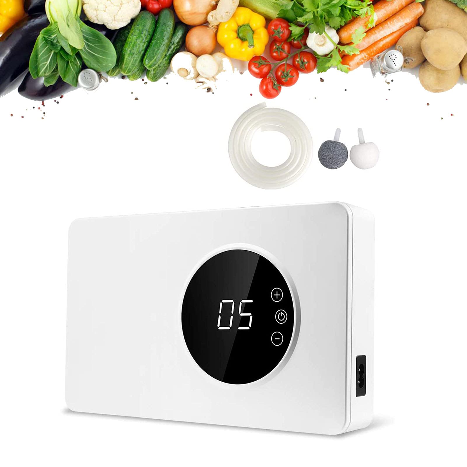 ZKHD Home Mini Ozone Generator Purifier，2021 New 400 Mg/h Ozone Purifier Sterilizing Deodorizer with Timer for Clean Vegetables, Fruits, Meat, Water