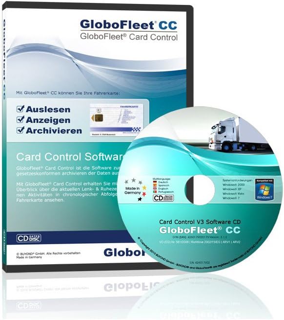 GloboFleetCard Control Software for Reading and Archiving Driver Cards