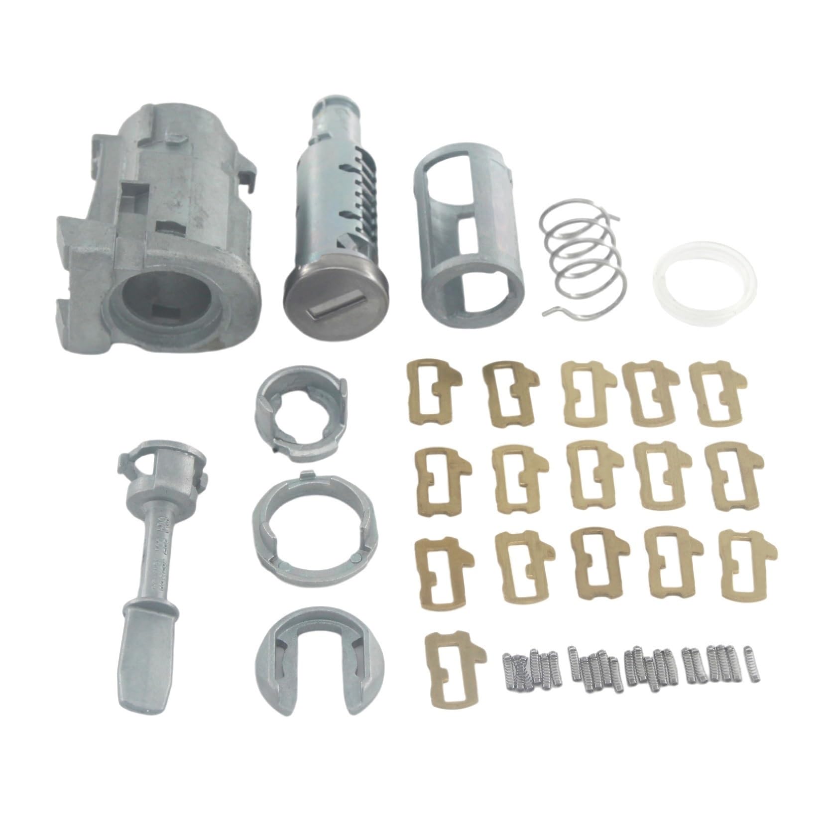 Car Door Lock 604837167 604837168 Compatible with A6 1997-2004 Car Front Left Right Door Lock Cylinder(L Repair No Keys)