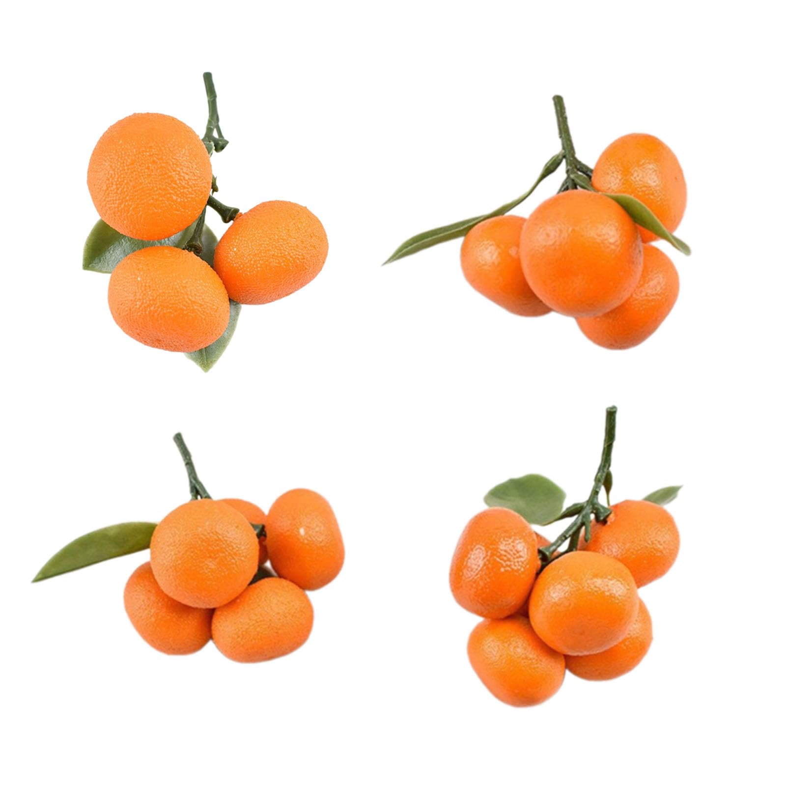 CHIUEAST Artificial Tangerine Realistic Foams Fruit Tangerine Simulation Tangerine Photography Props for Parties Decorations Count, 6 Oranges