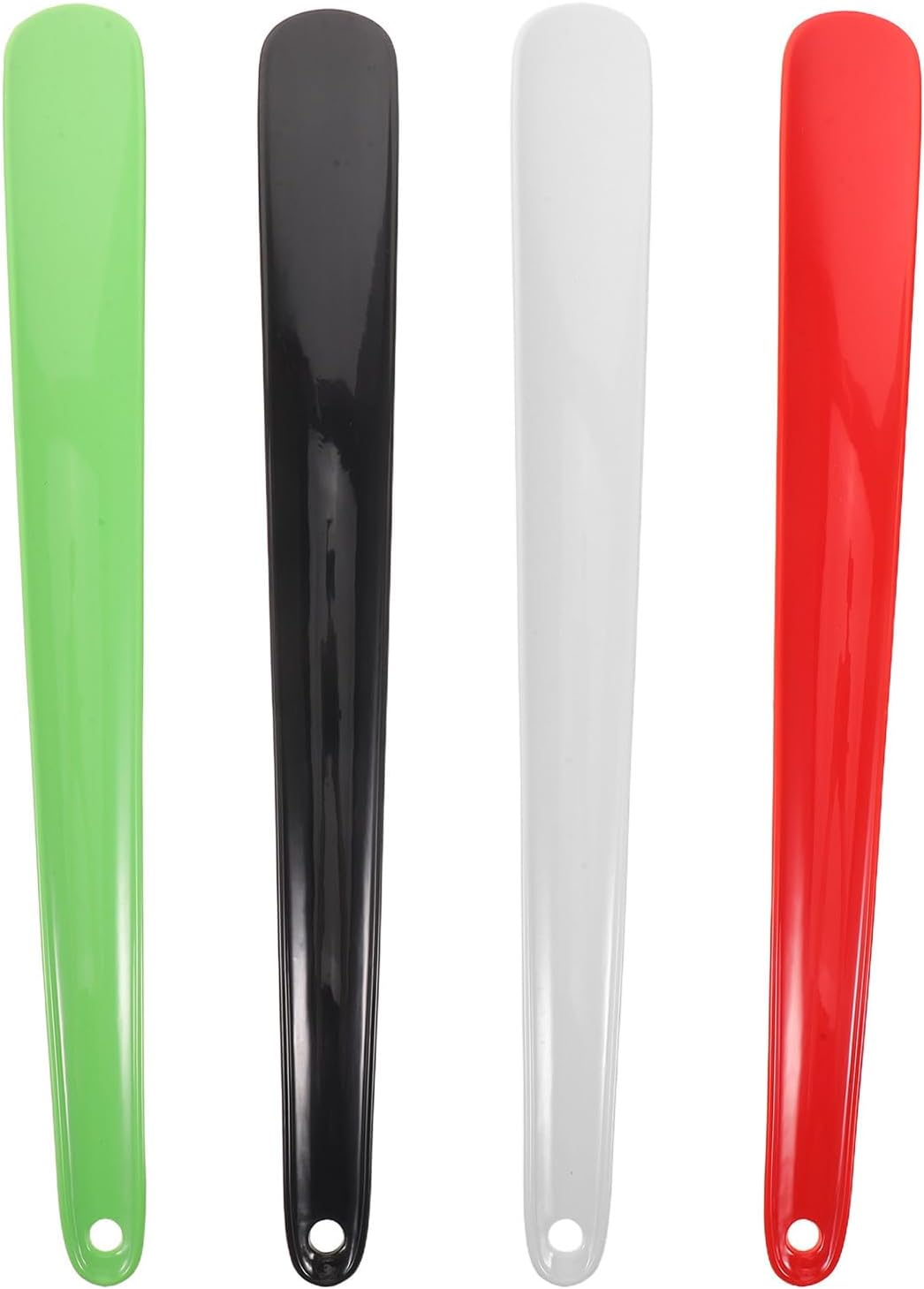 PRETYZOOM 4pcs Long Plastic Shoe Horn for Men and Adults, 16 Inch