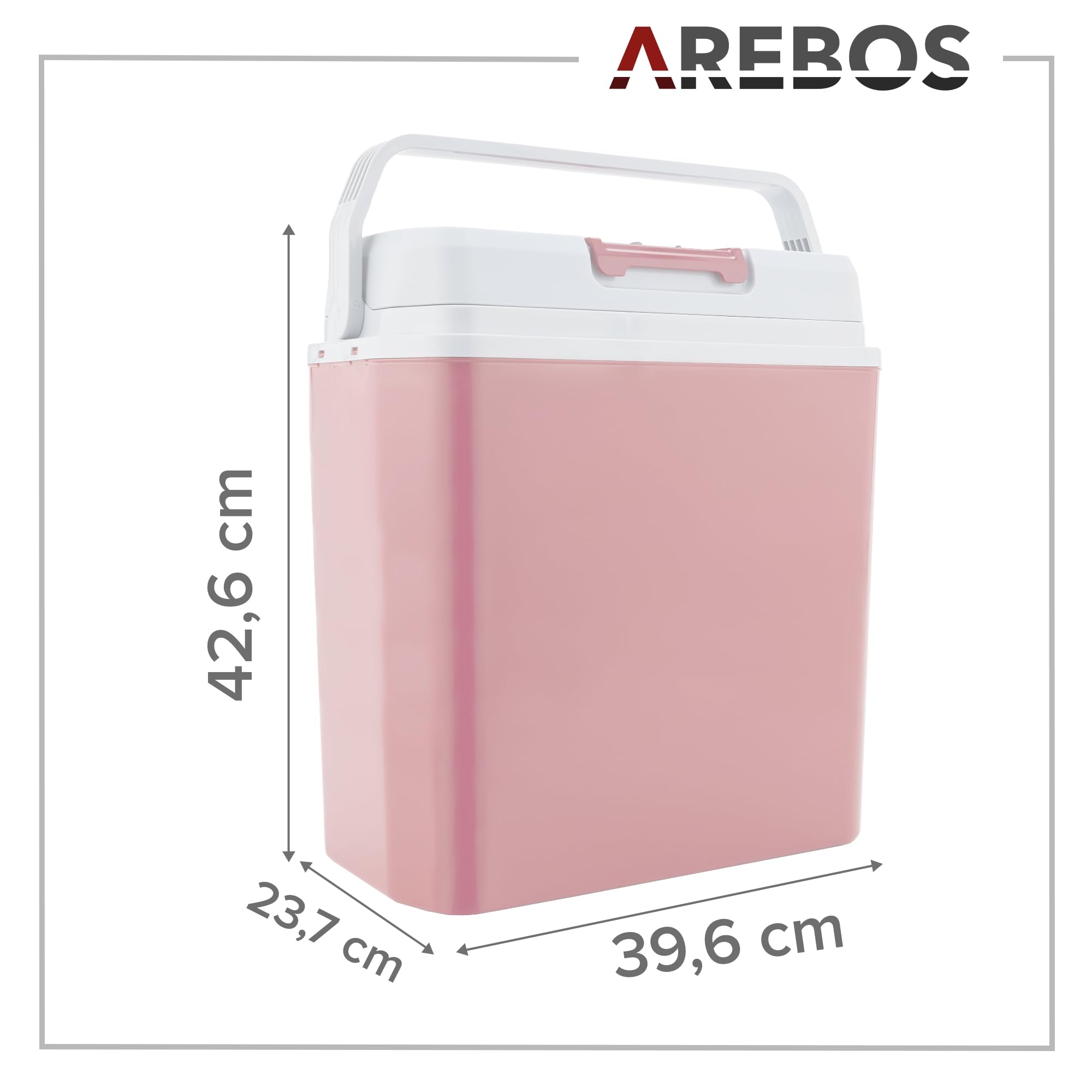 Arebos Lodówka 20 l, do chłodzenia i utrzymywania ciepła, mini lodówka, termoelektryczna lodówka | z trybem ECO | 12/230 V do samochodu i gniazdka elektrycznego | elektryczna lodówka podróżna