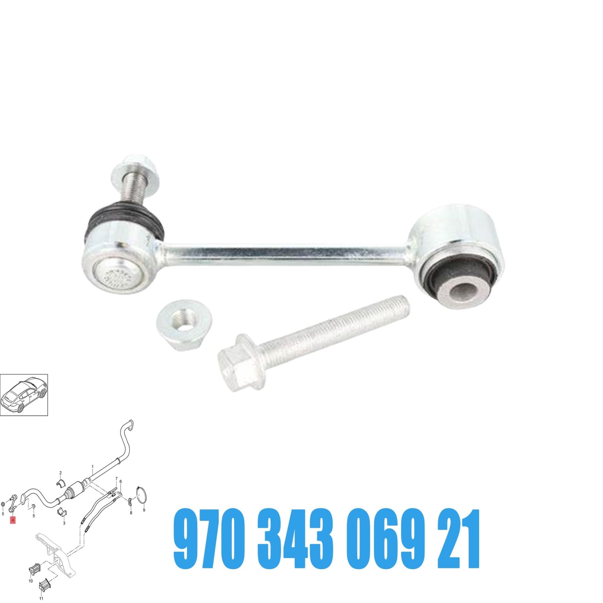 zestaw stabilizatora Końcówka Drążka Stabilizatora 97034306921 97034306923 Pasuje Do Przedniego Zawieszenia Porsche Panamera 970 Stabilizatory Poprzeczne