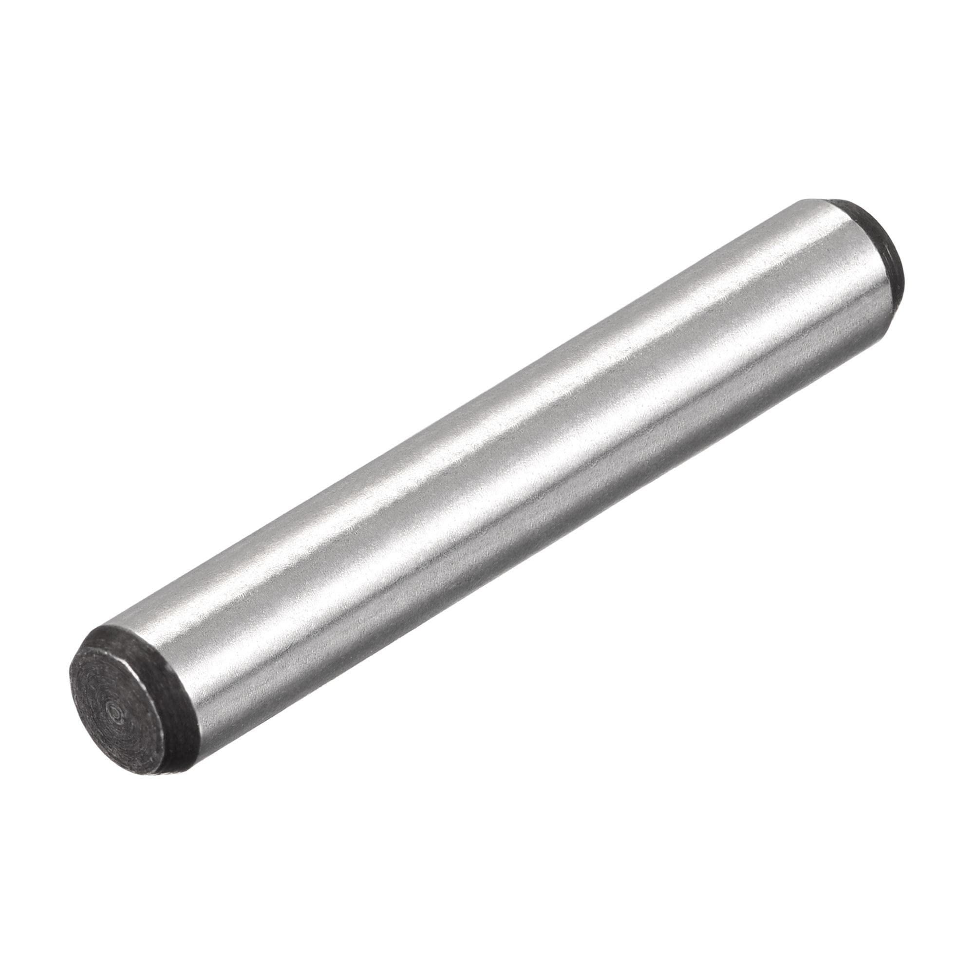 sourcing map Pasador 1/4 Pulgada x 1-1/2 Pulgada, Clavijas de Acero de Aleación, Estantes de Apoyo, Pasadores de Madera para Literas, Tono Plateado 10 Piezas
