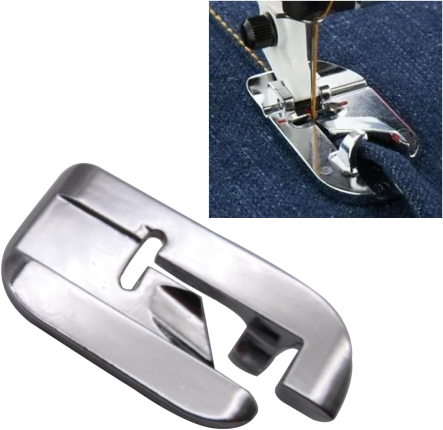 CKPSMS Brand -1PCS Snap On 9MM Flat Felled Foot #4131855-45 Compatible with/Replacement for Husqvarna Viking Brand Group 1~7 Designer Epic 95Q 980Q