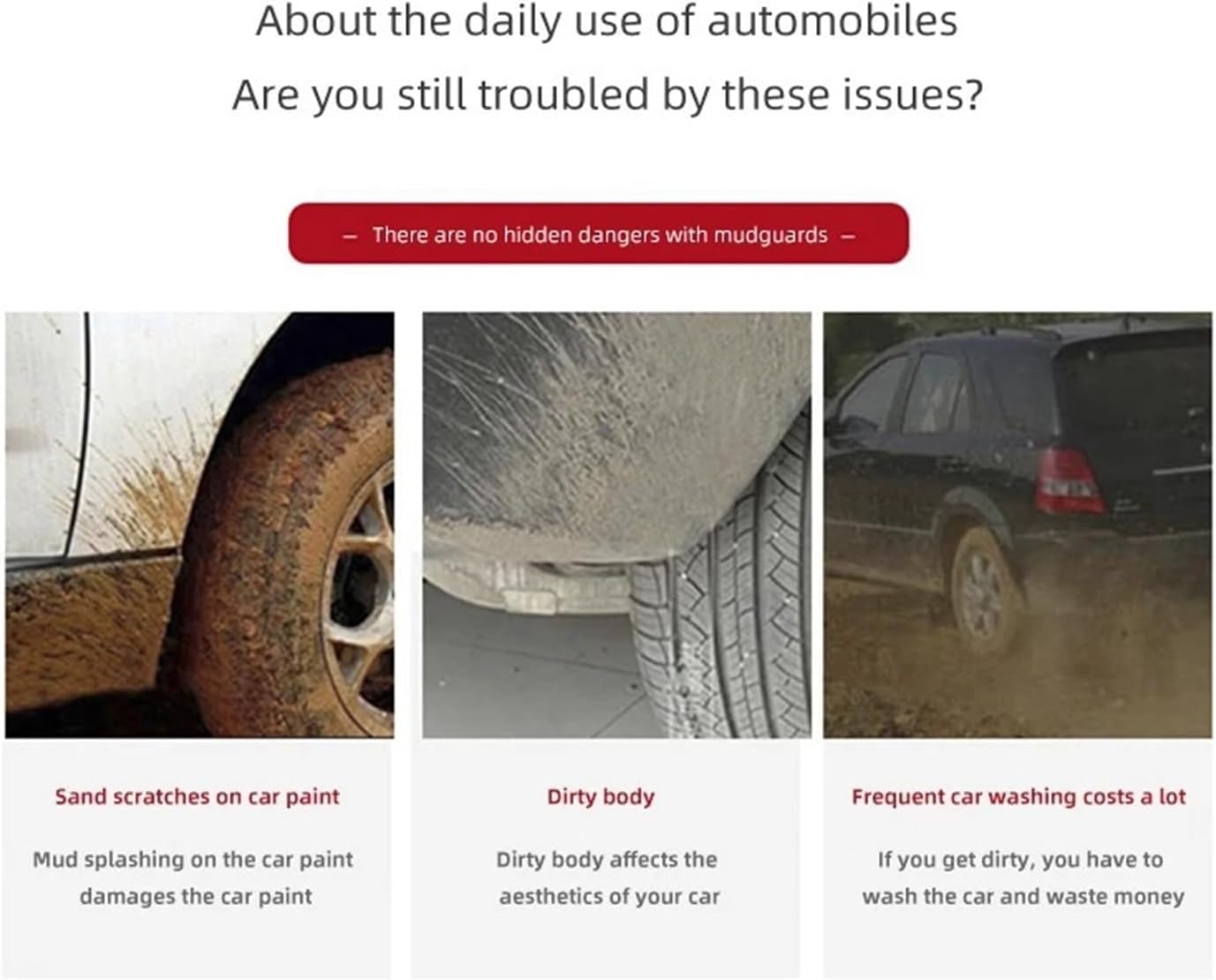 Car Mud Flaps A2 Compatible for Tank 500 2023 Tank 600 2022 2024 Auto Splash Guard Front Rear Fenders Car Mudguards(2 PCS)