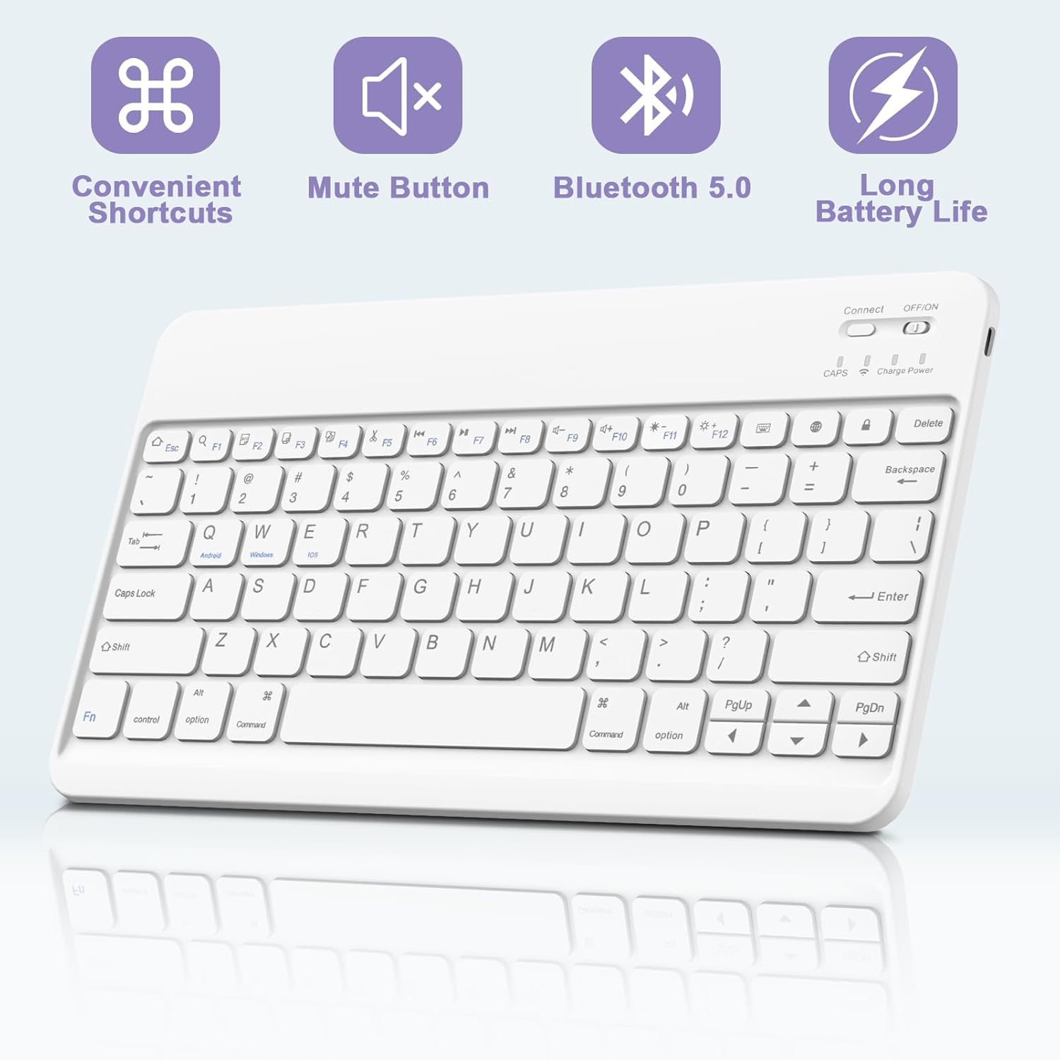 GOKOCO for Samsung Galaxy Tab S10+/S9 +/S9 FE+ 12.4 inch Keyboard Case with S Pen Holder,S10 Plus/S9 Plus/S9 FE Plus Detachable Wireless Bluetooth Keyboard with Auto Sleep/Weak-Purple