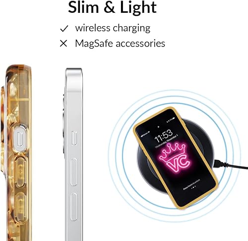 Miniatura 113 de VELVET CAVIAR Funda para iPhone 14 Pro, probada en caídas de 10 pies, purpurina transparente Bratz Bratz Pack Glitter,Blonde Tortoise,Sueños de