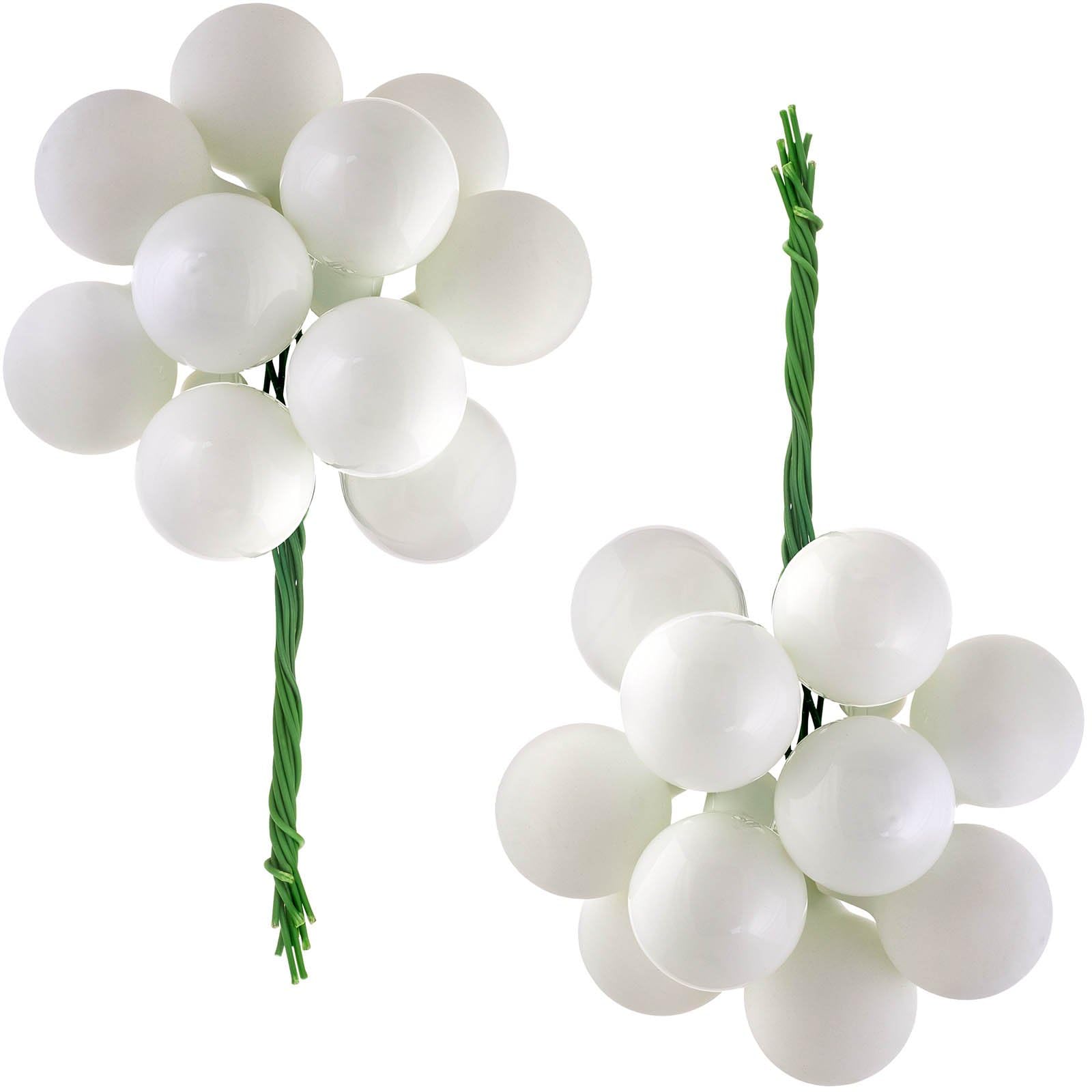 WeRChristmas Glass Berry Cluster Bauble Set, 5 pack