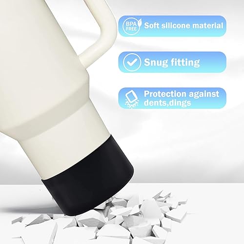 Vista 131 de WK IEASON 2 Pcs Tumbler Bottom Protector Boot for Stanley Quencher Adventure 40oz & Stanley IceFlow 20oz 30oz, Stealth Landing-2.83inch Bottom