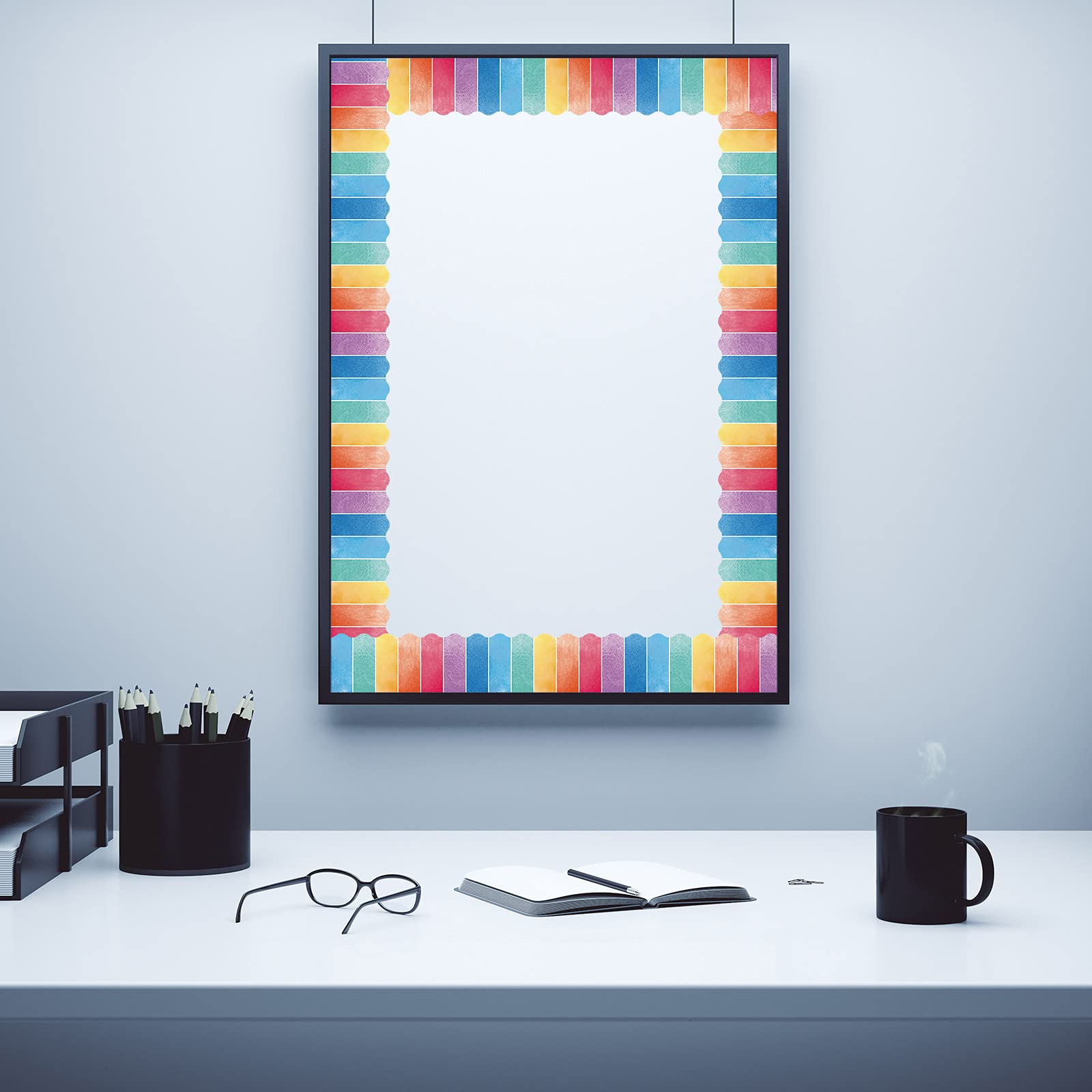 Watercolor Bulletin Board Border Trim Self Adhesive Border Colorful