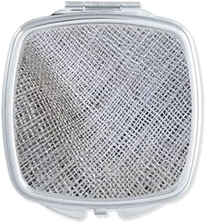 Fabric Flax Gray Mirror Portable Compact Pocket Makeup Double Sided Glass