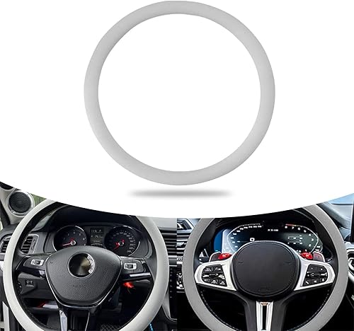 Miniatura 1 de ZBGUN 1 funda protectora para volante de automóvil, 14.96 pulgadas para todas las estaciones, funda redonda de silicona antideslizante para volante,