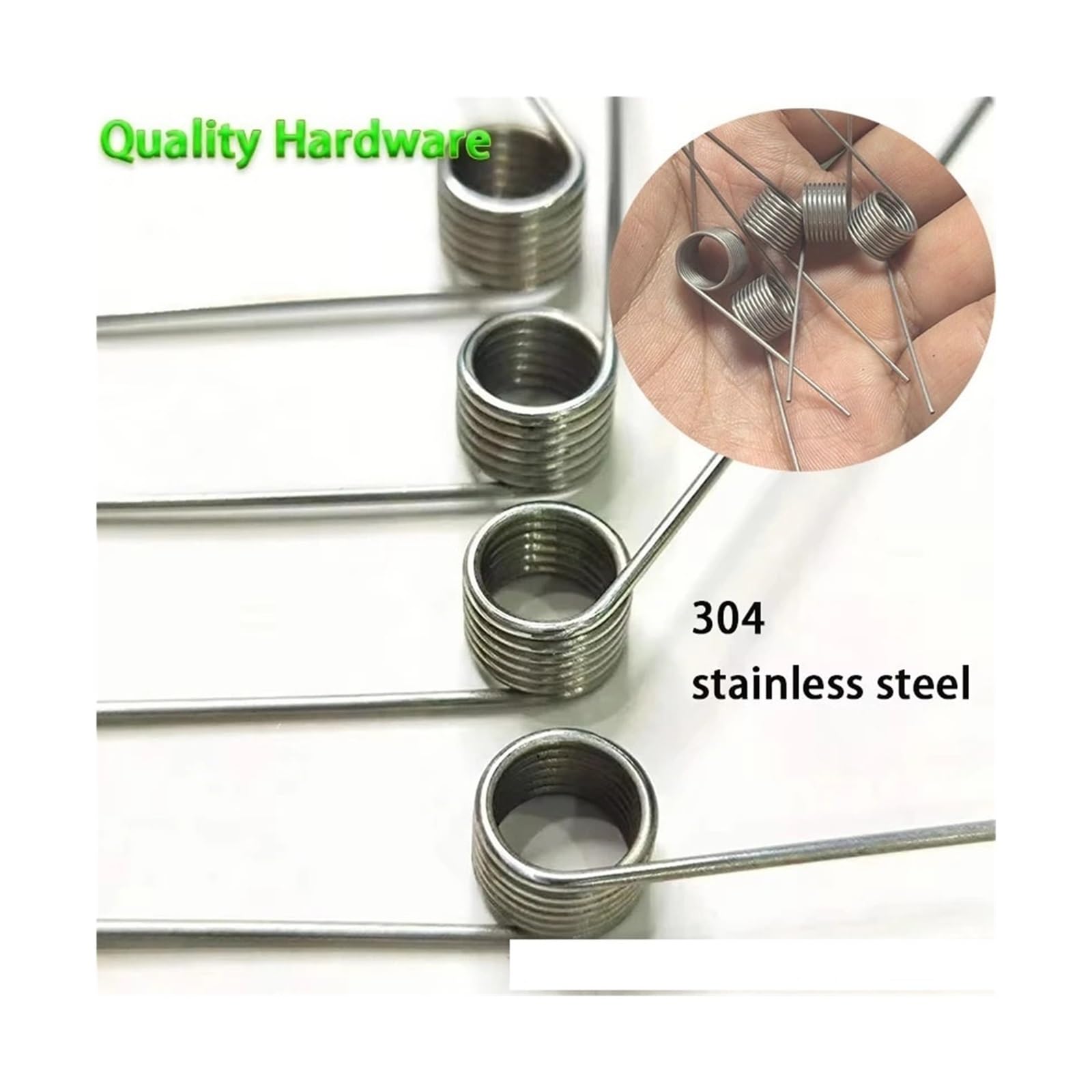 5 Stück Edelstahl-Torsionsfeder V-förmig 0,8 mm