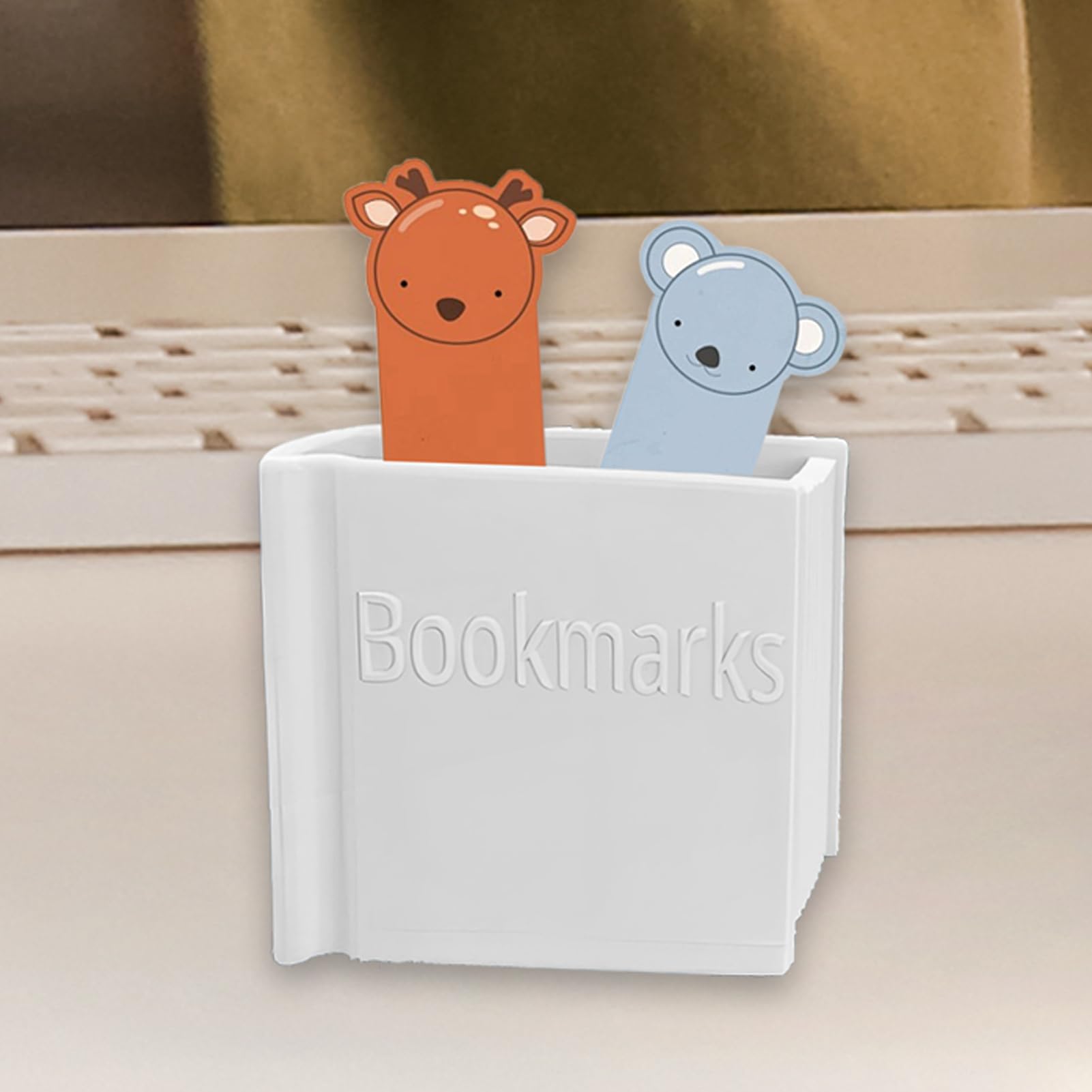 Espositore per Segnalibri Porta Pennelli da Scrivania Stampa 3D a Forma di Libro