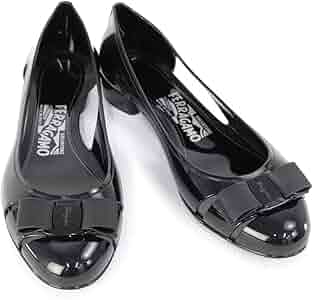 美品　フェラガモ BERMUDA ラバーパンプス NERO/ブラック サイズ7 FERRAGAMO フェラガモ ラバーシューズ レディース Salvatore Ferragamo