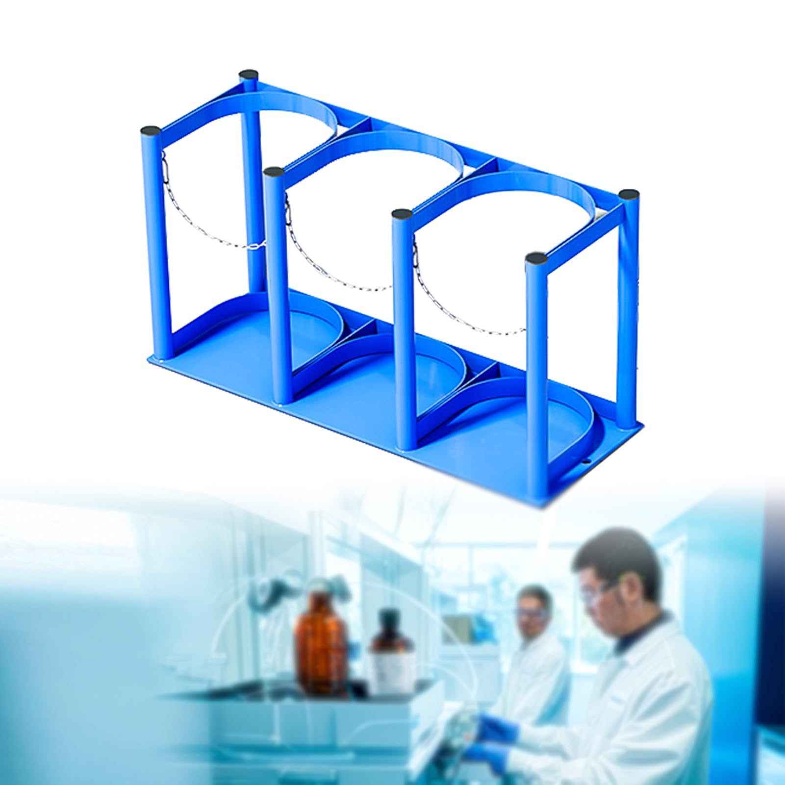 Support pour bouteilles d'oxygène en acier haute résistance 57cm