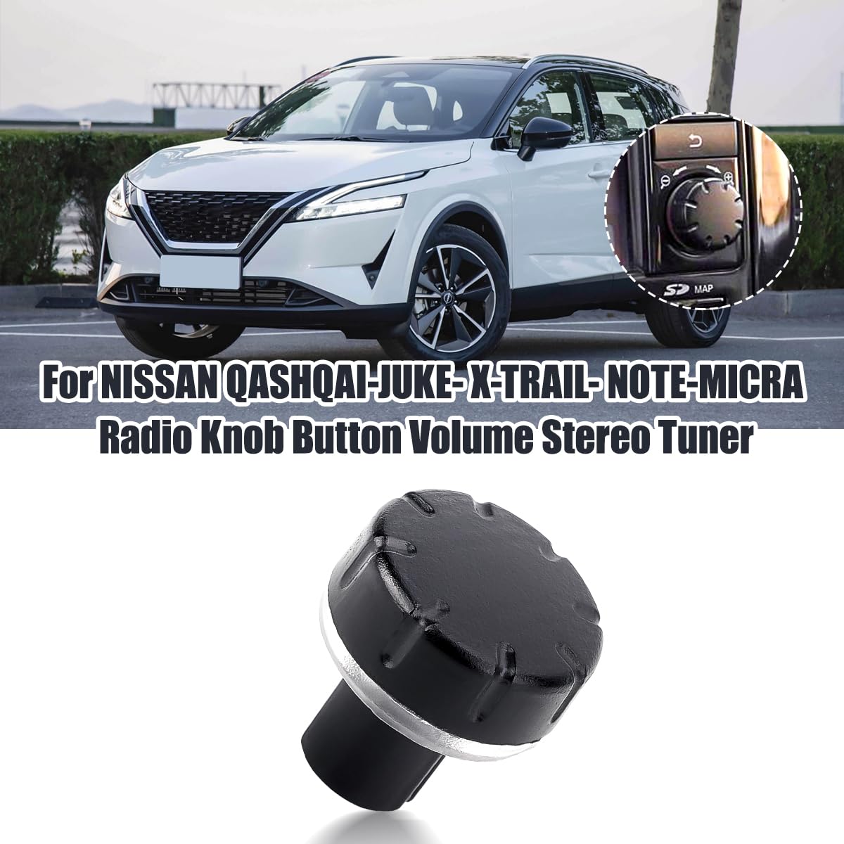 Manopola radio pulsante volume sintonizzatore stereo Nissan Qashqai Juke X-Trail Note Micra