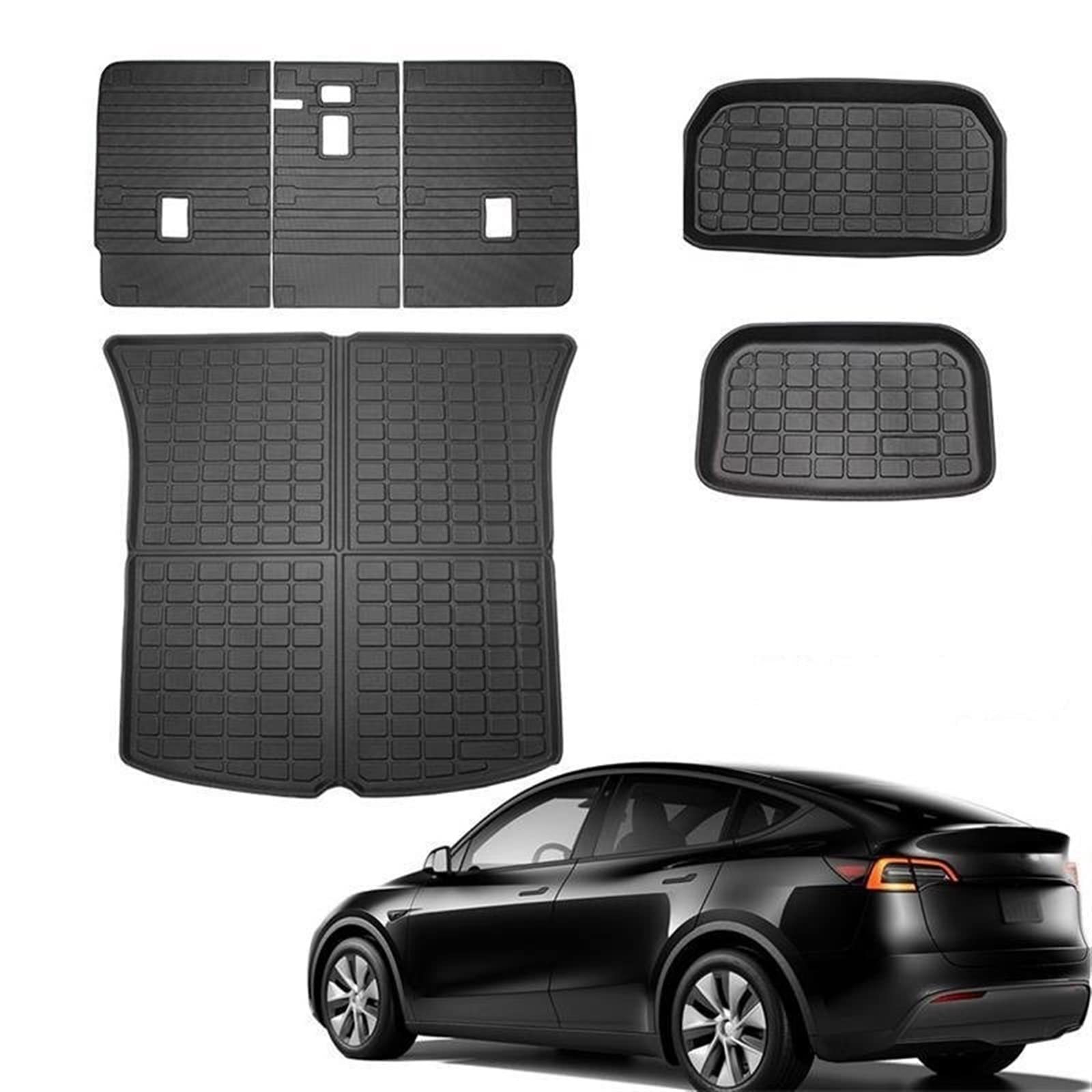 Kofferraum Schutzmatte Für Tesla Für Modell Y 2022 2023 Zubehör TPE Sitzbezug & Kofferraummatten Fußpolster Auto Kofferraummatten (Size : Trunk Mat)