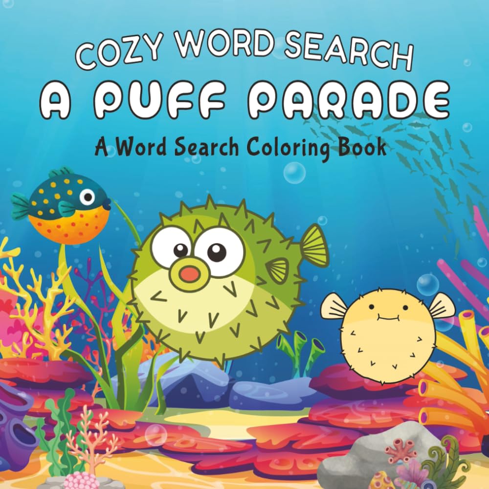 Cozy Word Search A Puff Parade: A Cute Word Search Coloring Puzzle Book For Kids, Teens And Adults