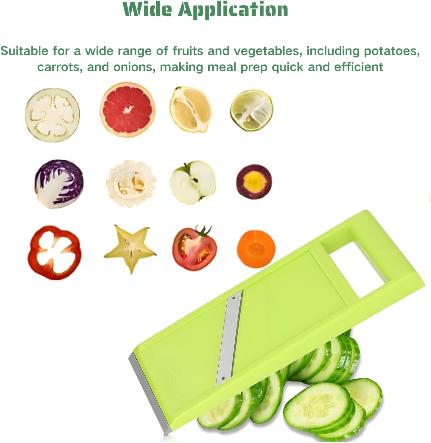Handheld Mandoline, Vegetable Chopper and Chip Maker with Stainless Steel Blades and Ergonomic Handle, Kitchen Vegetable Fruit Cutter Peeler for Carrots and Potatoes
