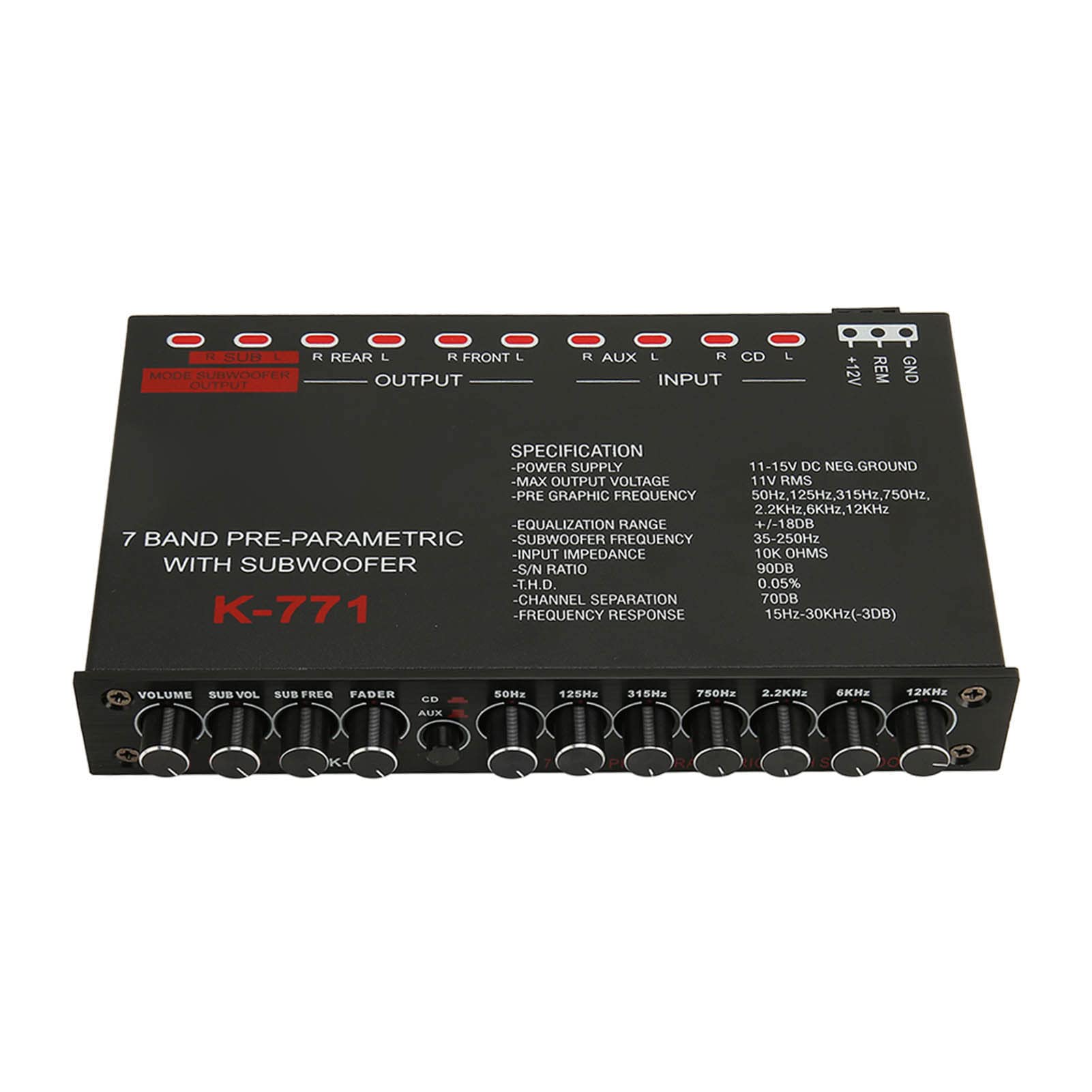 luxysound様 7 Band Car Audio Equalizer, Adjustable 7 Bands Car Audio