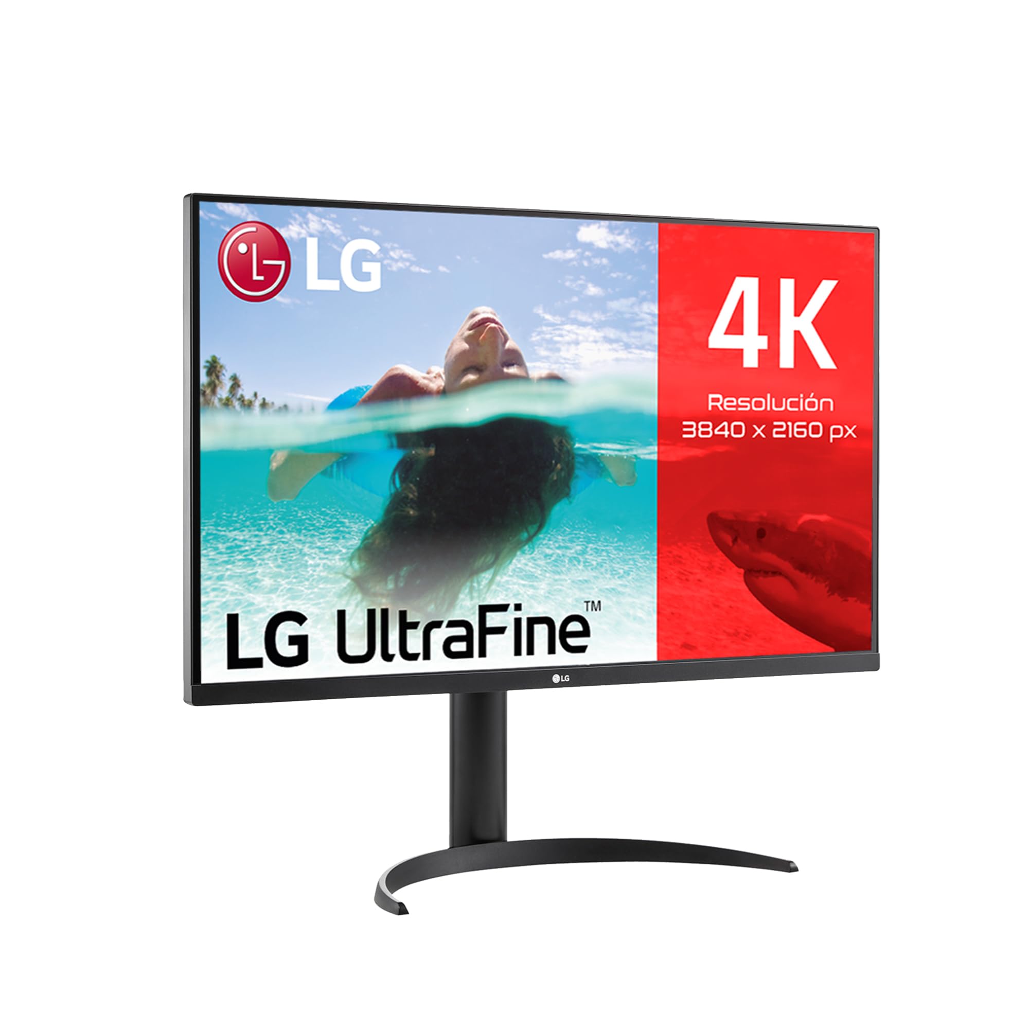 LG 27US500-W - Monitor 4K UltraHD 27", Panel IPS 3840x2160 (16:9), HDR10, Super Resolution+, DCI-P3 90%, 2× HDMI 2.0 y DisplayPort 1.4, 60 Hz, 5 ms, Inclinación Ajustable, Blanco — view 20