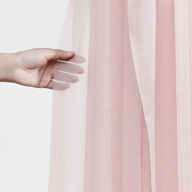 Hochzeitsbogen-Drapierung, Chiffon-Stoff, Brautbogenvorhänge, 6 / 10 m, Chiffon-Stoff, Vorhänge für Hochzeitsbögen, Zeremonie, Empfang, Dekorationen, durchsichtige Stoffvorhänge für Party,