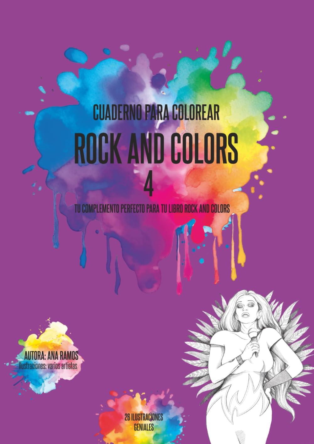 Cuaderno para colorear. Rock And Colors 4: Tu complemento perfecto para tu libro