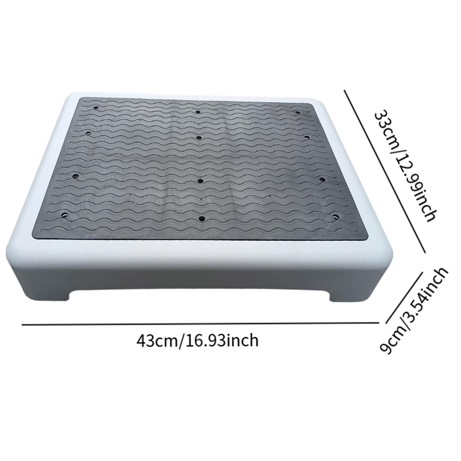 Taburete con Elevada, Antideslizante, con Escalón de Apoyo, Resistente Y Fácil de Usar. Apto para Mayores, Niños Y Adultos, Negro