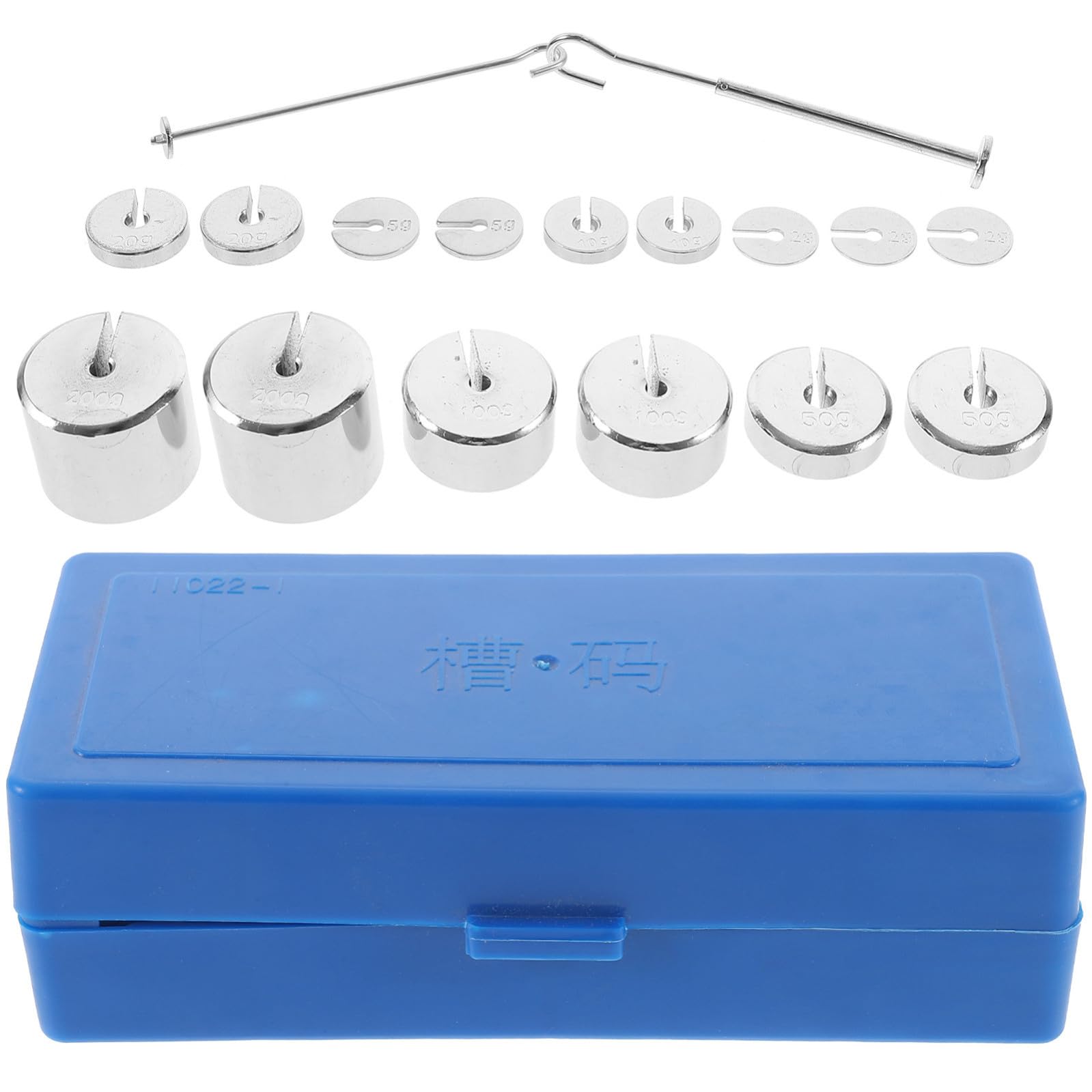 Zerodeko Set di Pesi per Esperimenti di Fisica e Strumenti Didattici Scanalati in Acciaio Argento con Gancio per Forza e Stabilità