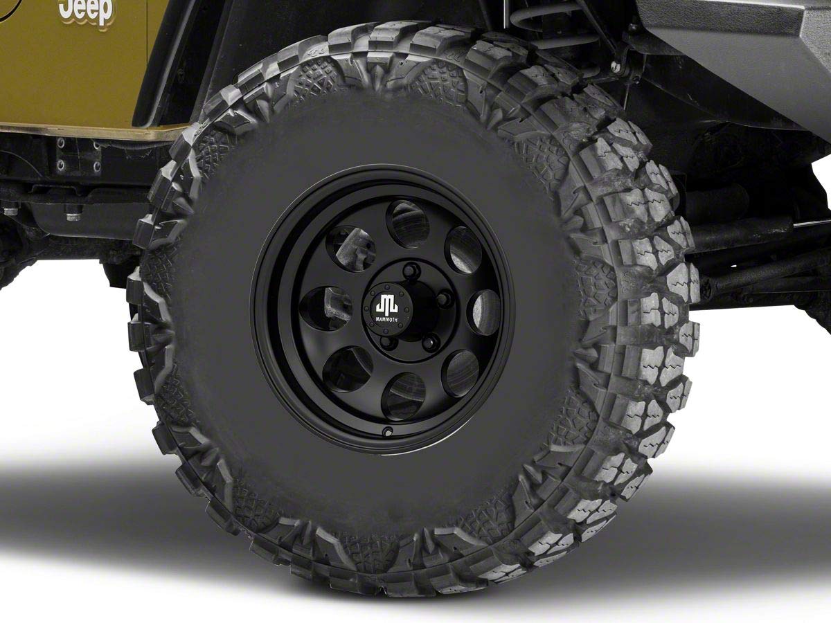 Mammoth 8 Matte Black Wheel; 15x8 Compatible with 97-06 Jeep Wrangler TJ
