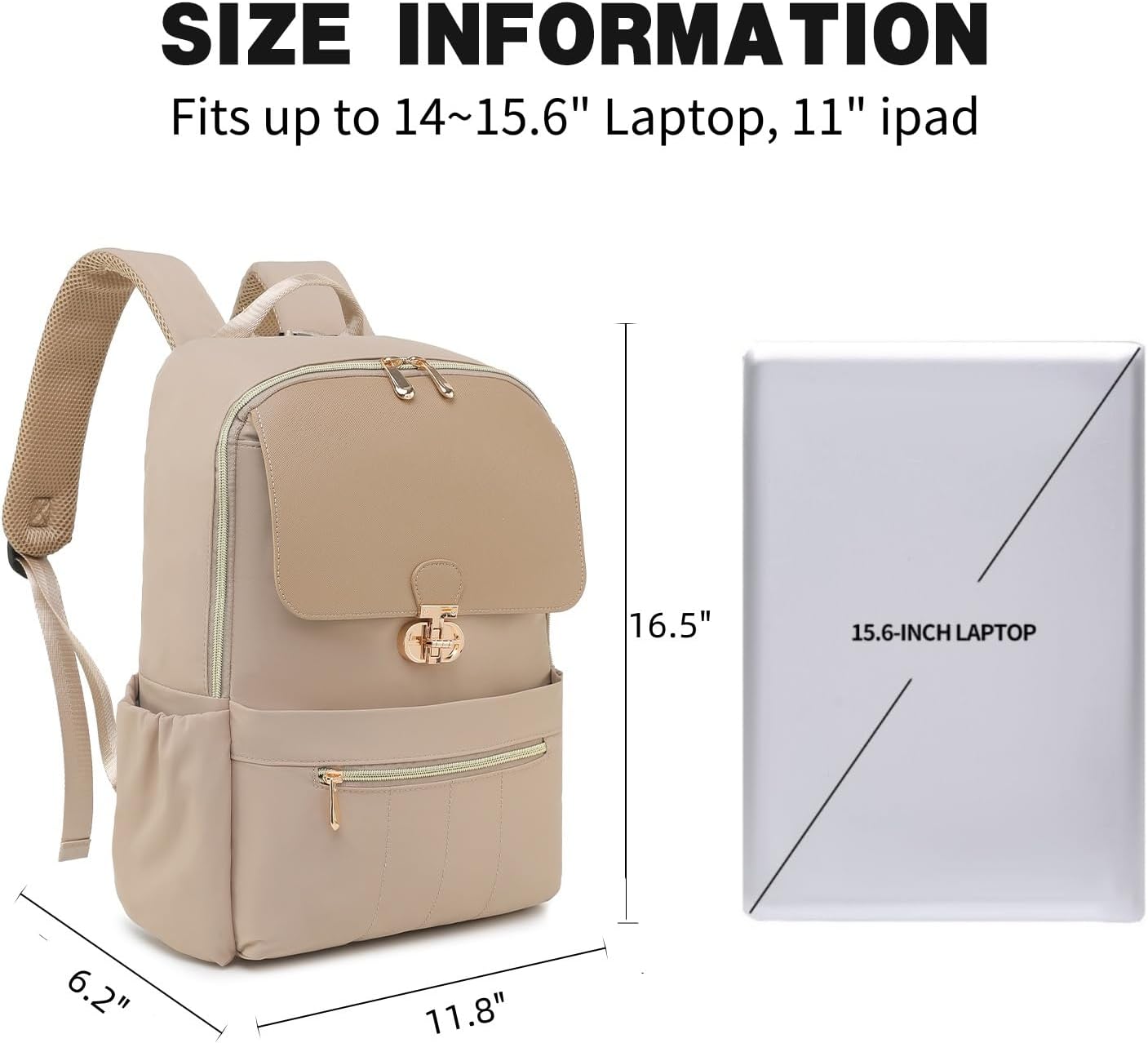Baby Diaper Bag Backpack Medium Baby Bag with Laptop Compartment, Travel Backpack Purse Stylish Compact Baby Bag with Insulated Pockets (Brown Taupe)