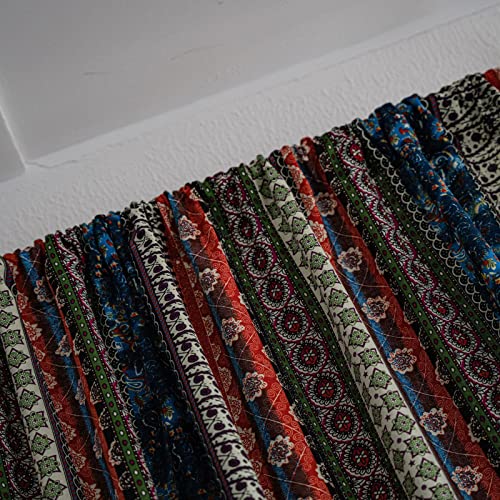 USTIDE Hippie Curtain Boho Aztec 1 Panel Retro Ethnic Stripe Living Room Bedroom Rod Pocket Light Reducing Curtain 86 Inches Long - Image 3