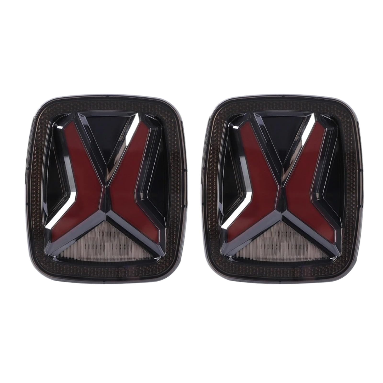 TjOta Rear Tail Light For Jeep For Wrangler CJ TJ YJ 1998-2006 Car Rear LED Tail Lights Smoked 12v Drl Modified Brake Tail Lamp Car Tailights(EU AMBER VERSION)