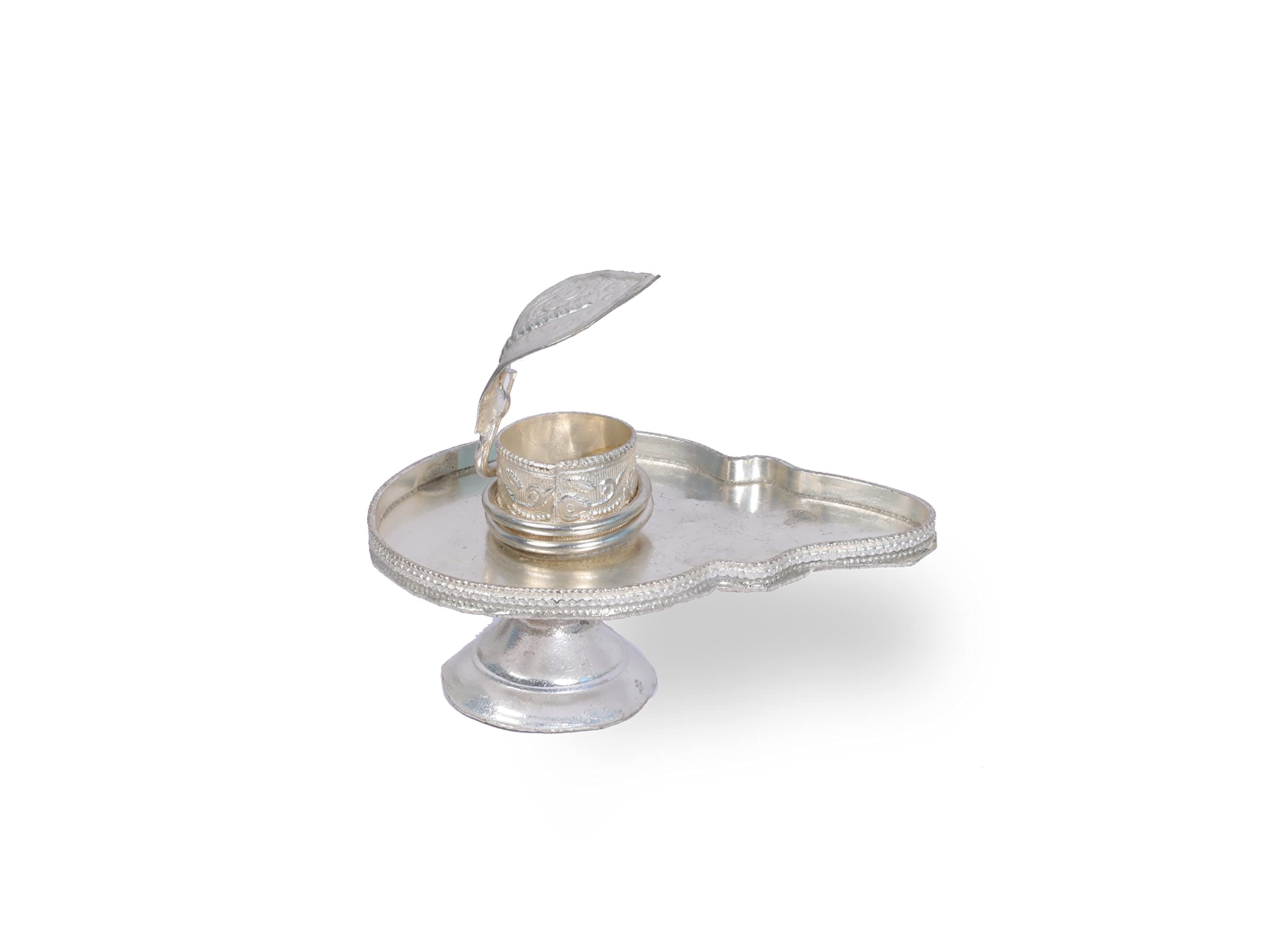 Shivling Stand | Jaldhari Stand | Jaladhari Stand | Jalheri Stand | Brass Shivlingam with Naag Stand (80 Grams) German Silver Shivling Idol-image-25