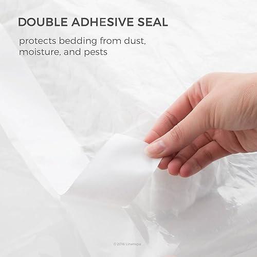 Miniatura 3 de Linenspa Bolsa de colchón para mudanza, bolsa de almacenamiento de colchón con doble cierre adhesivo, más pesado, QueenFull
