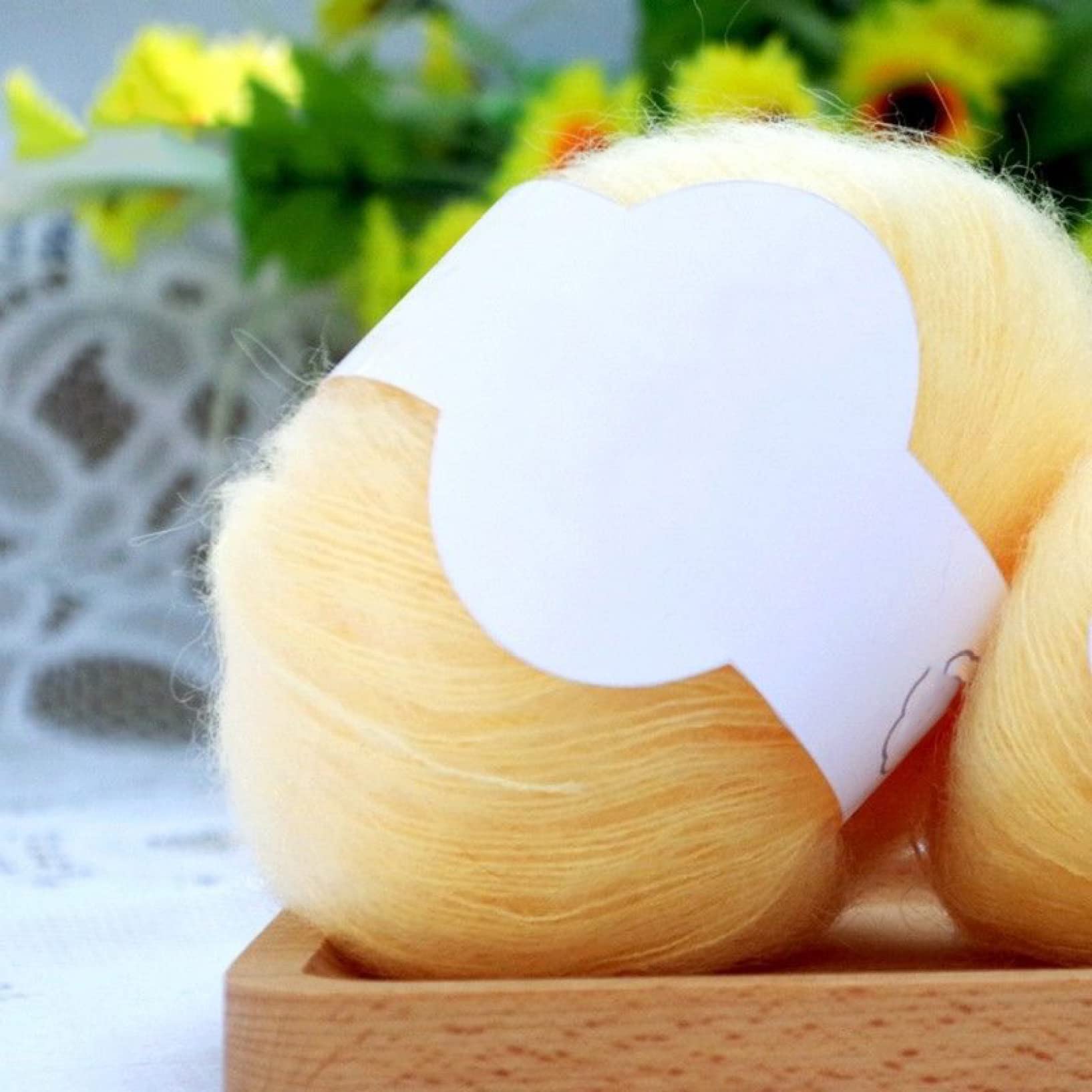 Hilo de Cachemira y Mohair 50 g, 2 ovillos Lana Suave Seda for Tejer Chal, suéter Crochet(A)