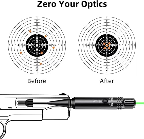 Vista 6 de EZshoot Kit de mira de calibre .17 a 12GA, pistolas láser verde o rojo con interruptor de botón grande