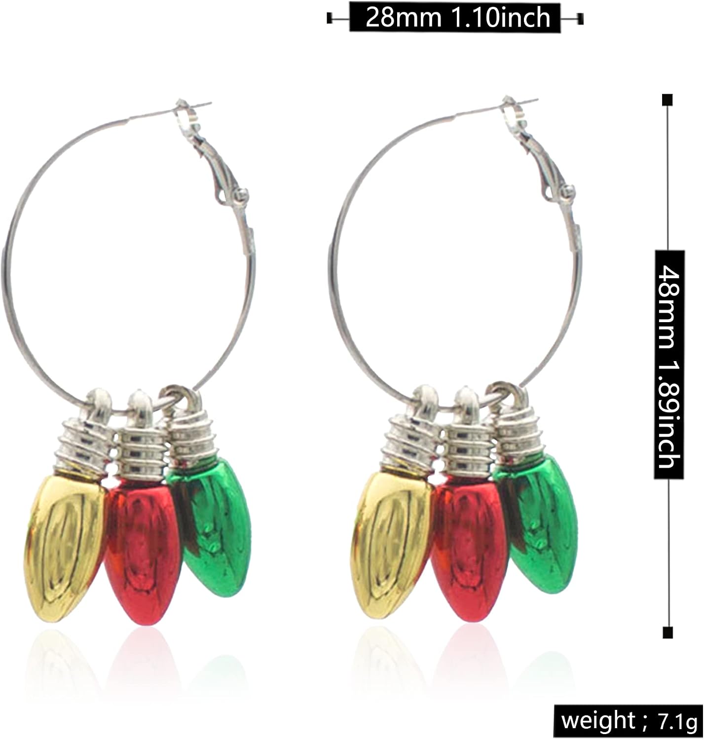 Christmas Earrings for Women Holiday Jingle Bell Bow Tree Snowflake Stars Drop Dangle Earring Party Jewelry Festival Decoration image 4