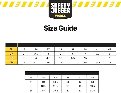SAFETY JOGGER Safety Boot - BESTBOY - Steel Toe Cap S3/S1P Work Shoe for Men or Women, Anti Slip Puncture Resistant Steel Sole, Shock Absorbing, Water and Oil Repellant Safety Shoe, UK 9 EU 43, Black Leather - 7