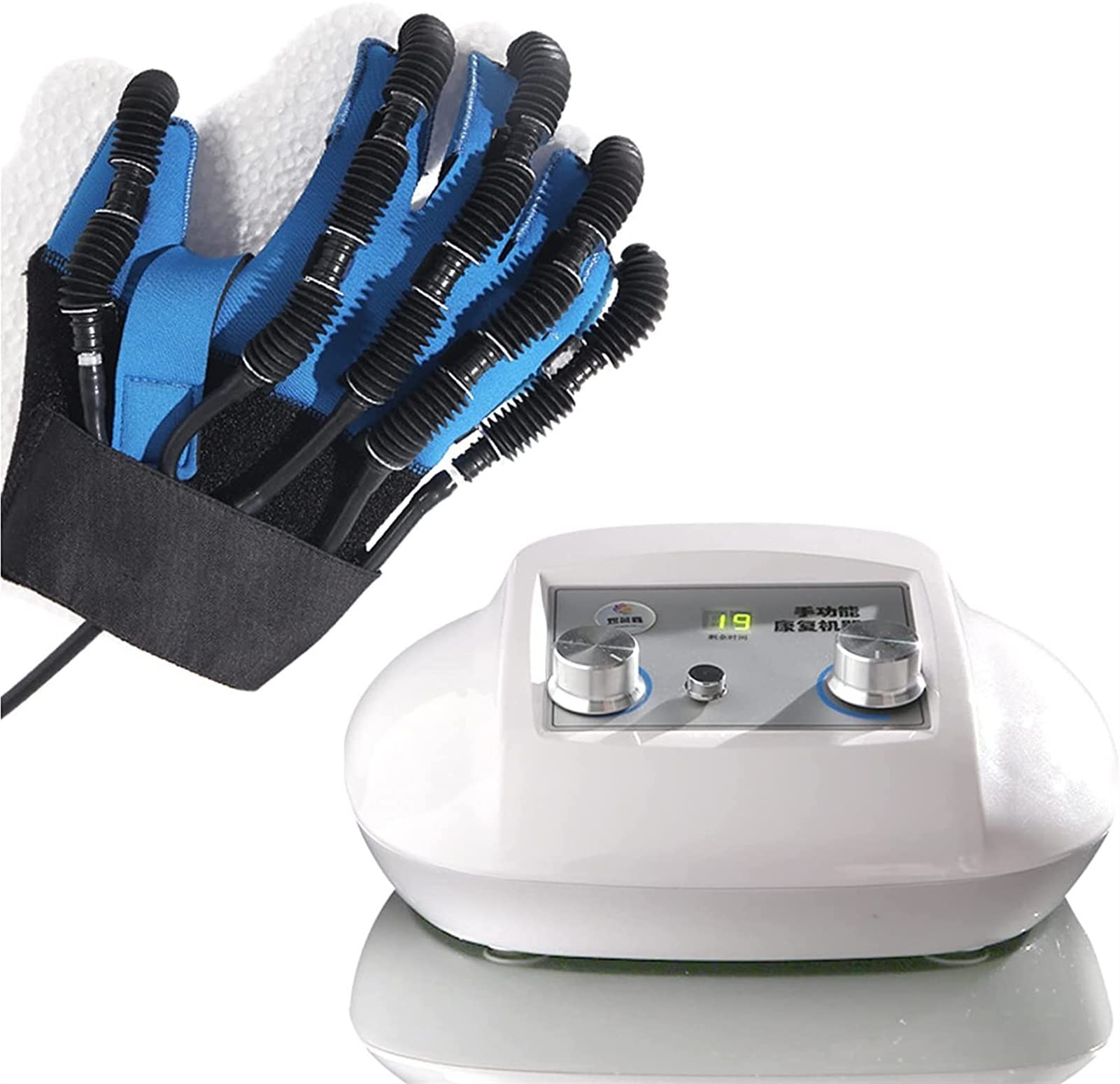 Guantes de robot de rehabilitación, para entrenar la corrección de la flexión de los dedos, ejercicio de extensión de los dedos para pacientes con hemiplejía de accidente cerebrovascular para la
