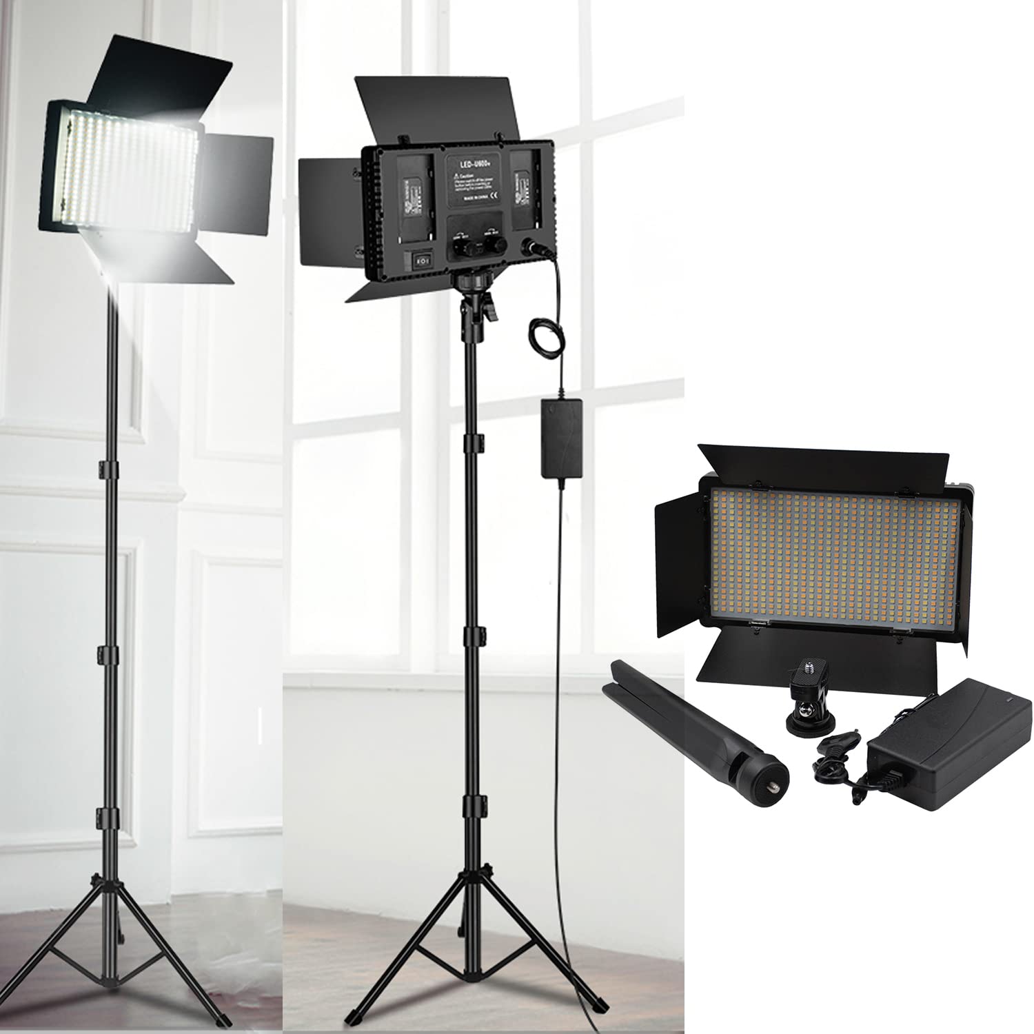 U800 LED Iluminação Para Filmagem Photo Studio Light 120° para Tiktok Youbute Game Iluminação de vídeo ao vivo 40W/50W Gravação de vídeo portátil Lâmpada de painel