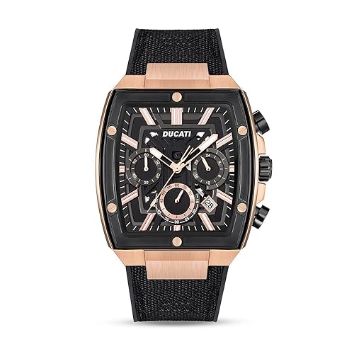 Ducati Chronograph Quartz Watch with Blue Silicon & Nylon Strap,